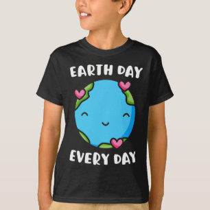 Camiseta Dia da Terra Todos Os Dias O Coração Ama Globo Sal