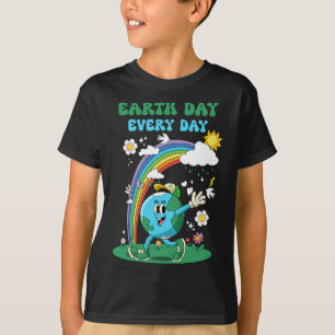 Camiseta Dia da Terra Todos Os Dias O Globo Arco-Íris Salva