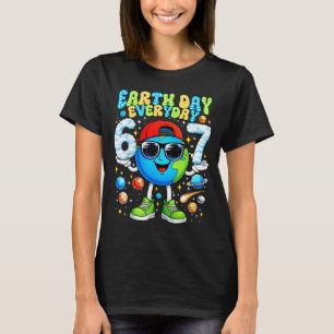 Camiseta Dia da Terra todos os dias seis sete 67 aniversári