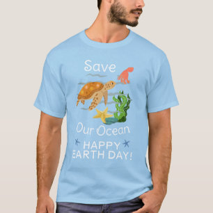 Camiseta Dia da Terra todos os dias, vá verde, Salve nosso