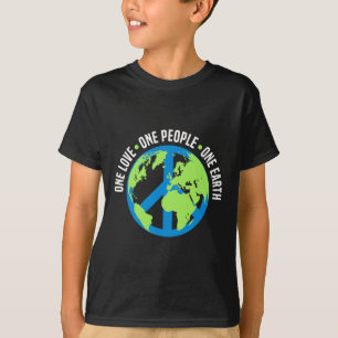 Camiseta Dia da Terra Um Planeta Ambiental do Amor das Pess