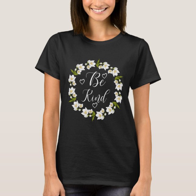 Camiseta dia da unidade seja gentil flores de jasmim (Frente)