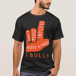 Camiseta Dia da Unidade Sinal de Amor Contra o Bullying Ora