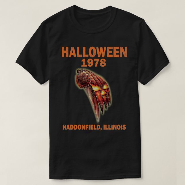 Camiseta Dia das Bruxas 1978, presente assustador myers bom (Frente do Design)