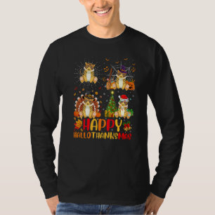 Camiseta Dia das Bruxas Ação de Graças Natal Tigre de Benga