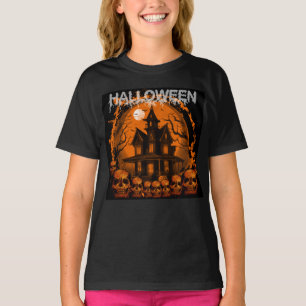 CAMISETA DIA DAS BRUXAS CASA ASSOMBRADA ASSUSTADORA CRÂNIOS
