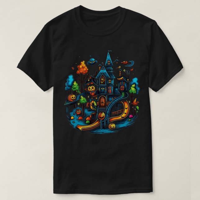 Camiseta Dia das Bruxas de Campanha (Frente do Design)