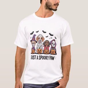 Camiseta Dia das Bruxas do Cachorro Só uma Pata Assustadora