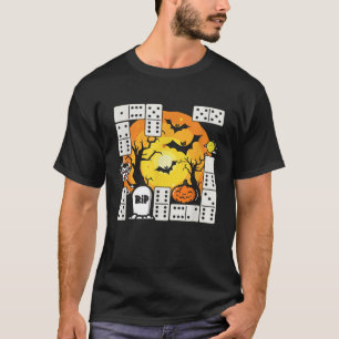 Camiseta Dia das Bruxas do Jogo de Conselho Domino Spookes 