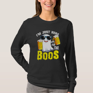 Camiseta Dia das Bruxas Estou Aqui Só Para Os Vaias Abóbor