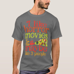 Camiseta Dia das Bruxas Eu Gosto de Filmes de Terror famíli
