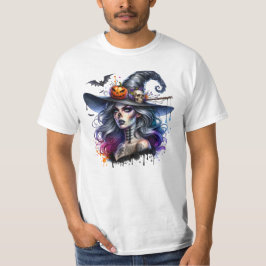 Camiseta dia das bruxas - fantasma assustador das bruxas