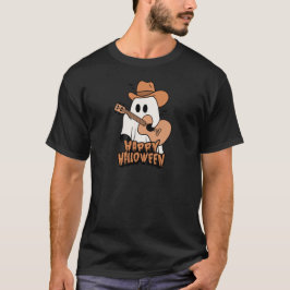 Camiseta Dia das Bruxas | Fantasma tocando violão | Hallowe