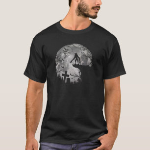 Camiseta Dia das Bruxas Lobisomem Bruxas Lua Cheia doces ou