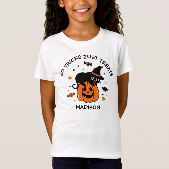 Camiseta Dia das Bruxas Negro E Laranja, Spooky (Frente)
