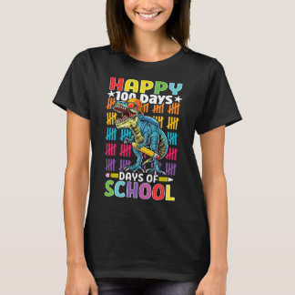 Camiseta Dia das Crianças Dino Feliz 100 Dias Dinossauro T-