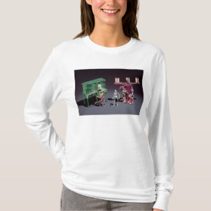 Camiseta Dia das figuras do morto como músicos