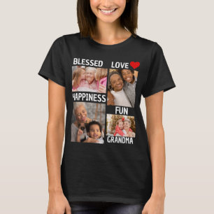 Camiseta Dia das Mães   Avó Abençoada Personalizada 4 Fotos