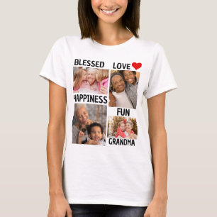 Camiseta Dia das Mães   Avó Abençoada Personalizada 4 Fotos