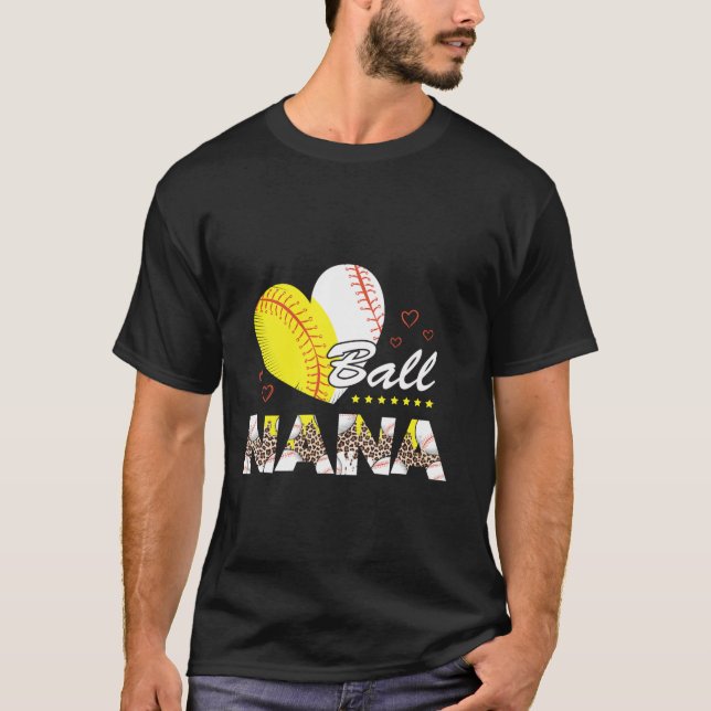 Camiseta Dia das Mães de Beisebol Softball em Nana (Frente)