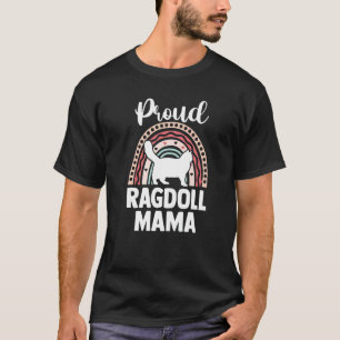 Camiseta Dia das Mães Gata Mamãe Gata Orgulhosa Ragdoll Mam