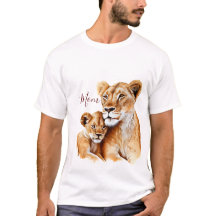 Dia das mães Leoa e seu bebê 