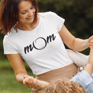 Camiseta Dia das Mães Mamãe Est. Tipografia Preto no Branco