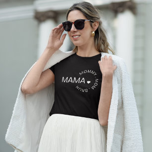 Camiseta Dia das Mães Nova mãe Mamãe Bruh Black & White