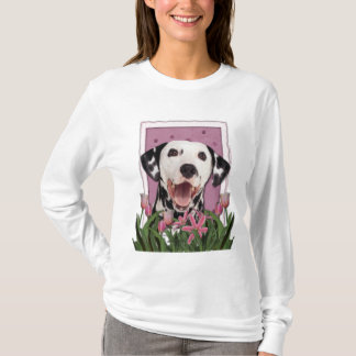 Camiseta Dia das mães - tulipas cor-de-rosa - Dalmatian