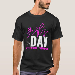 Camiseta Dia das Meninas Melhor que Terapia Grupo de Amizad