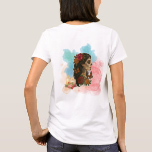 Camiseta Dia das Morte Caveira de Açúcar La Catrina Mulher