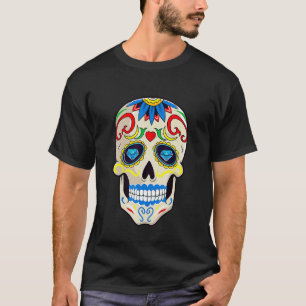 Camiseta Dia das Morte Halloween Crânio de Açúcar Dia De Lo