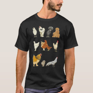 Camiseta Dia das Raças Antigas de Frango Animais de Fazenda