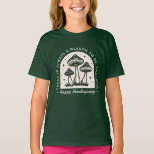 Camiseta Dia de Ação de Graças cogumelo floresta mágica ver