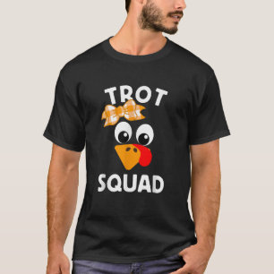 Camiseta Dia de Ação de Graças Correndo Trot Squad na Turqu
