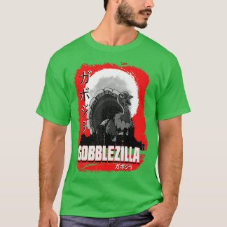 Camiseta Dia de Ação de Graças da Turquia Gobblezilla 3