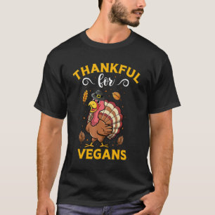 Camiseta Dia de Ação de Graças da Turquia Vegan Mea Dia da