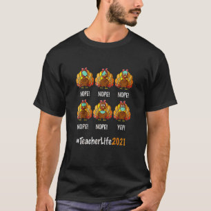 Camiseta Dia de Ação de Graças de 2021 Professor-Vida Masca