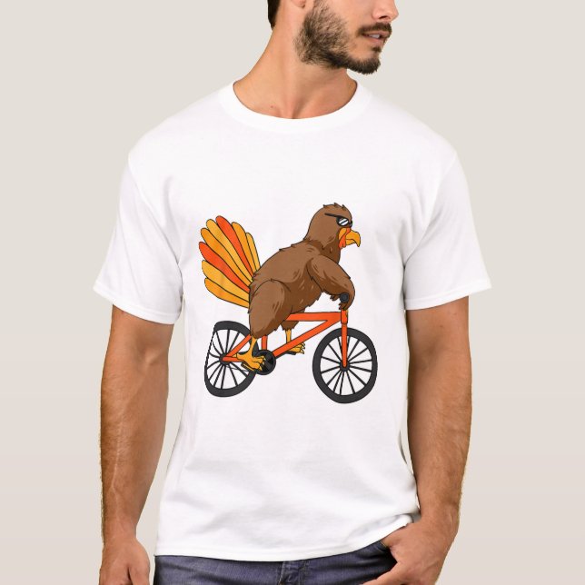 Camiseta Dia de Ação de Graças de Bike, Legal Bicicleta A (Frente)