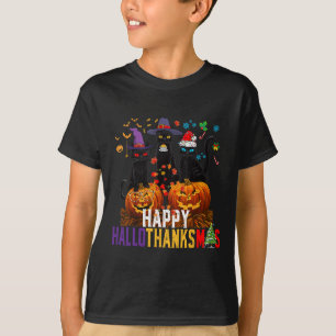 Camiseta Dia de Ação de Graças de Dia de Dia das Bruxas Neg