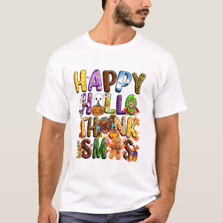 Camiseta Dia de Ação de Graças de Halloween