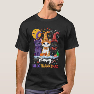 Camiseta Dia de Ação de Graças de Halloween 2024 Hallothank