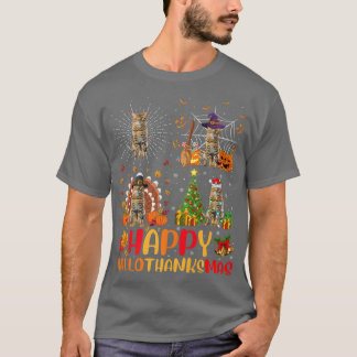 Camiseta Dia de Ação de Graças de Halloween Chatinho
