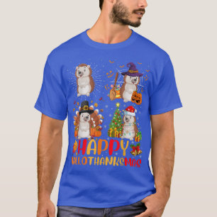 Camiseta Dia de Ação de Graças de Halloween Hedgehog Hallot