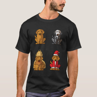 Camiseta Dia De Ação De Graças De ouro Retriever Para O Cri