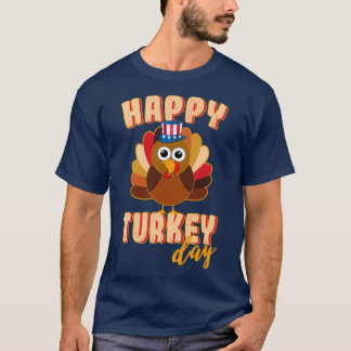 Camiseta Dia de Ação de Graças Dia da Turquia Engraçado Açã