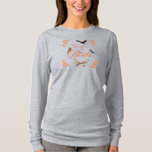 Camiseta Dia de Ação de Graças do Observador de Pássaros gr