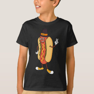 Camiseta Dia de Ação de Graças Engraçado Queda de Comida ou