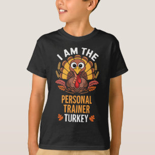 Camiseta Dia de Ação de Graças Eu Sou o Treinador Pessoal P