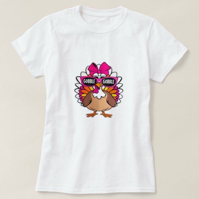 Camiseta Dia de Ação de Graças Feliz (Frente do Design)
